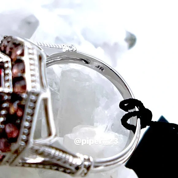 NWT Judith Ripka Ruby & Rhodolite Casablanca Sterling Silver Cocktail Ring - 8 - Picture 7 of 9